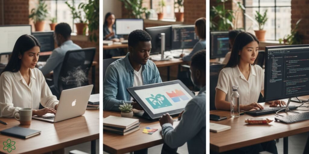 different-types-of-freelancing-jobs-including-writing-graphic-design-and-web-development-in-a-modern-workspace